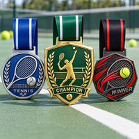 Fabricant de médailles Vente en gros 3D Logo Metal Award Or Trophées et médailles de course Logo Design Sports Médaillons de tennis personnalisés