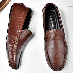 Chaussures en cuir à forte demande, style anglais, chaussures habillées en cuir de vache, imperméables, faites à la main, chaussures Oxford formelles pour hommes, respirantes en maille - Product Image 2