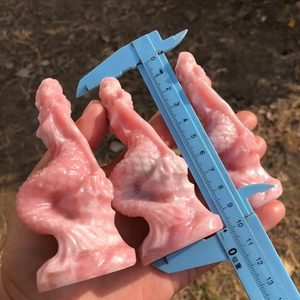 Chữa bệnh thủ công bằng đá màu hồng OPAL Nàng Tiên Cá chạm khắc tác phẩm điêu khắc tinh thể tự nhiên Opal biển-maid tượng cho Thiền - Product Image 5