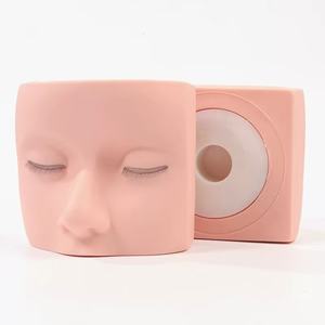 Mini mannequin de cils en silicone plat avec paupière amovible, tête d'entraînement pour l'extension de cils, pratique pour les débutants - Product Image 2
