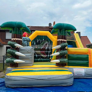 T-Rex <span class=keywords><strong>toboggan</strong></span> gonflable <span class=keywords><strong>maison</strong></span> de rebond enfants Dino mot Atraktion château rebondissant gonflable extérieur Commercial - Product Image 1
