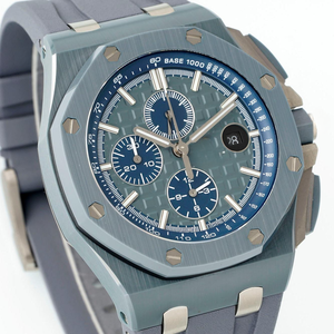 นาฬิกาจักรกล 44 มม. หน้าปัดเซรามิกสีเทาอัตโนมัติ นาฬิกาผู้ชายสุดหรู โครโนกราฟ นาฬิกาออฟชอร์อัตโนมัติ สปอร์ต - Product Image 2