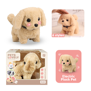 Jouet intelligent pour chiot Golden Retriever en peluche aboiement et marche Éléphant réaliste pour enfants - Product Image 1