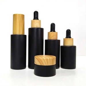 20ml/30ml/50ml/60ml/80ml <b>Flat</b> Shoulder Essential Oil Facial Serum Frosted Clear Glass Dropper Bottle Pipette Screen Printed - Product Image 5