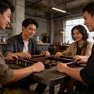 Vente flash : Jeu de Mahjong de <span class=keywords><strong>plage</strong></span>, tuiles de Mahjong portables en bois pour les voyages, cadeau, loisirs en plein air, jeu de sport à domicile, intérieur - Product Image 4