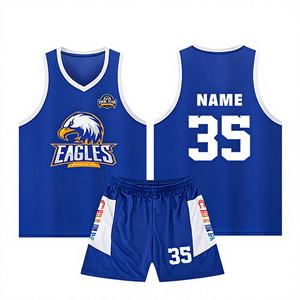 ชุดยูนิฟอร์มบาสเก็ตบอลสำหรับทีมแข่งขัน  แบบมีลายโลโก้และหมายเลขตามสั่ง  สำหรับผู้ใหญ่ทุกเพศทุกวัย  ไซส์พลัส  ผลิตจากโพลีเอสเตอร์ ระบายอากาศได้ดี ซับเหงื่อ - Product Image 1