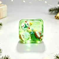Jouet anti-stress sensoriel en TPR écologique en forme de glaçon, à remontée lente, pour la maison, le bureau et la promotion de Noël