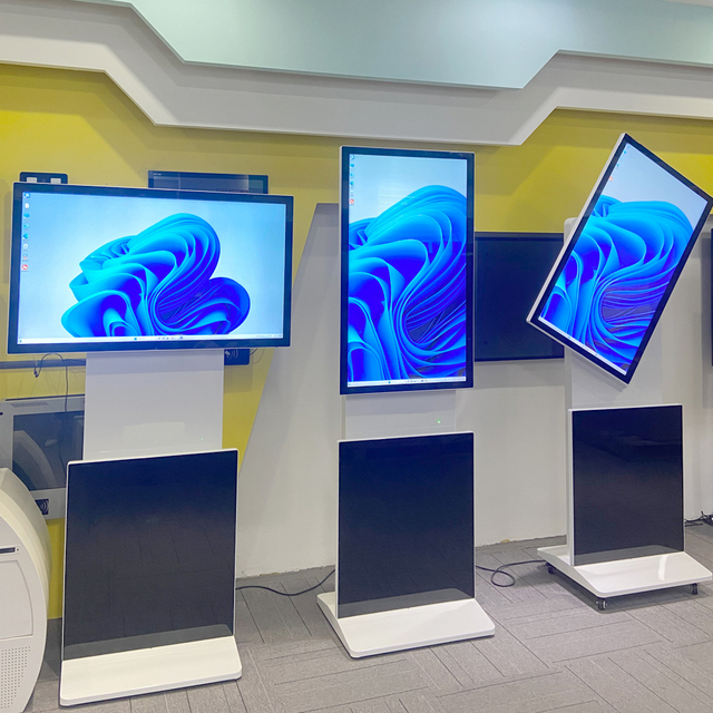 43 Inch Custom logo White Capacitive Touch Screen AI Interactive Rotate Display Kiosks