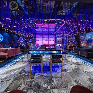 تصميم داخلي مخصص لبارات النوادي الليلية مع خزانة عرض وإضاءة LED - Product Image 4