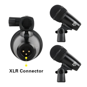 xtuga Ensemble de microphone à condensateur portable avec logo personnalisé pour batterie, microphone de bureau filaire en métal pour la communication - Product Image 5