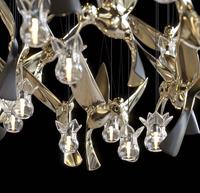 Lustre Firelux personnalisé haut de gamme pour villa de luxe, escalier, salon, hôtel, motif branche d'arbre lumineuse