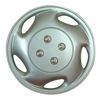 Capuchon de roue en alliage PP argent et noir, 13, 14 ou 15 pouces, 1 pièce, meilleur prix