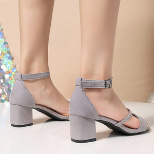 Sandalias de Tacón Alto y Plataforma con Punta Abierta para Mujer, Tallas Grandes, Elegantes, de Gamuza, Estilo Romano, Novedad de Verano - Product Image 4