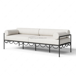 Canapé <span class=keywords><strong>de</strong></span> <span class=keywords><strong>jardin</strong></span> en <span class=keywords><strong>aluminium</strong></span> Sageliving, style moderne et contemporain, coussin à séchage rapide, écologique, durable, mobilier d'extérieur imperméable - Product Image 2