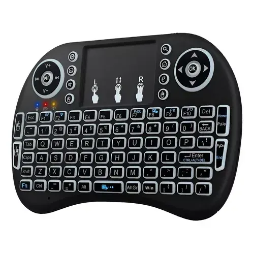 Wireless Qwerty Keyboard with Touchpad for TV + Batteries