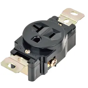 factory supply 20A 30A 50A American secket receptacle NEMA-5 125V/250 5-15R US black outlet