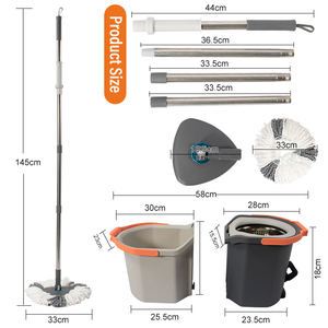 Fregona giratoria y fregona de limpieza con cabezal giratorio 360 fregona giratoria resistente para mantenimiento de suelo de almacén Industrial - Product Image 2