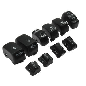 Pièces de moto, couvercles de boutons, adaptés à la modification du capuchon d'interrupteur du guidon Harley Touring, kit de 10 capuchons d'interrupteurs - Product Image 5