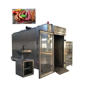 सॉसेज के लिए स्टीम मशीन, सॉसेज के लिए स्मोक मशीन, मांस धूम्रपान करने वाली मशीन, इलेक्ट्रिक स्टेनलेस स्टील लकड़ी के केस पैकिंग
