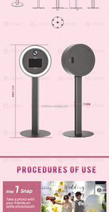 Photomaton portable rond, machine de photomaton de surface, photomaton léger pour appareil <span class=keywords><strong>photo</strong></span> reflex numérique, montage facile, autres fournitures de fête - Product Image 2