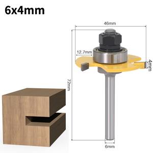 6 8 12Mm 1/4 1/2 Inch Schacht Carbide 3T Gleuven Houtbewerking Router Bits Met Toplager 4Mm Breedte Tand Houtfrees - Product Image 4