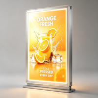 Cajas de Luz LED Ultrafinas de 8mm para Publicidad en Escaparates de Tiendas, 3000K-6000K, Letrero Retroiluminado de Pared