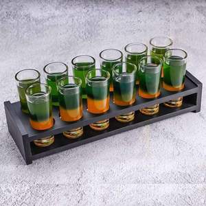 Vaso de Vidrio Personalizado para <span class=keywords><strong>Mezcal</strong></span>, 3 oz / 1.5 oz / 1 oz, México, Sublimación, Juego de 6 Vasos de Chupito con Soporte de Madera - Product Image 2