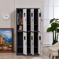 Casier de rangement métallique à 6 portes, armoire en acier, revêtement poudré couleur RAL pour salle de sport, piscine, vestiaire