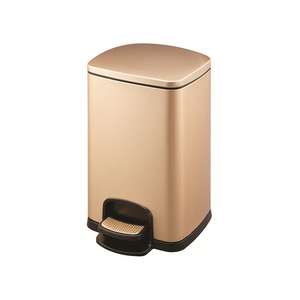 <span class=keywords><strong>Poubelle</strong></span> à pédale rectangulaire en acier inoxydable de 12 <span class=keywords><strong>litres</strong></span>, sans contact, pour la maison - Product Image 4