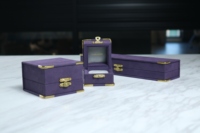 Coffret cadeau de luxe pour la fête des mères, en velours, avec fermeture à enveloppe et logo personnalisé
