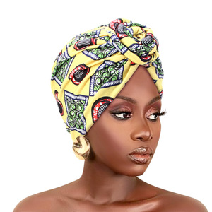 Zifeng OEM Moda Medio Oriente India Estilo étnico africano Impreso <span class=keywords><strong>Caracol</strong></span> Placa Flor Pañuelo Sombrero Turbante - Product Image 4