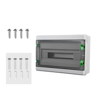 Boîtier de Combinateur PV Transparent Vide avec Fenêtre, 4, 8, 12, 18 Voies, Tableau de Distribution Étanche IP65 pour Disjoncteurs MCB et Parafusibles SPD