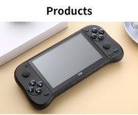 X50 Console de jeu portable de style rétro HD de 5.1 pouces avec mémoire de 64 Go Communication Wi-Fi Sortie TV Lecteur de jeux d'enfance unique