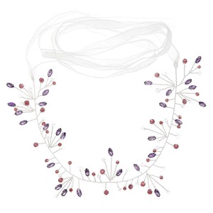 1 pieza de lujo versátil hecho a mano estilo chino púrpura cristal nupcial diadema Año Nuevo boda cumpleaños accesorio para el cabello ornamento - Product Image 6