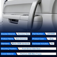 Kit de réparation de poignée de porte avant gauche (côté conducteur) avec accoudoir Kedo New 22818466 22818471 pour Chevrolet Silverado/GMC Sierra 1500/2500/3500 HD