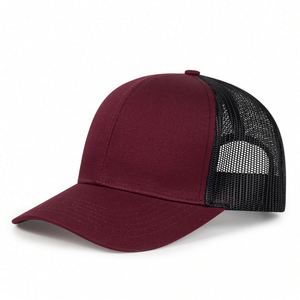 Factory Custom Embroidery Logo 7-Panel Trucker Cap Curved Brim Mesh Fashion <b>Summer</b> Outdoor Trucker <b>Hat</b> - Product Image 1