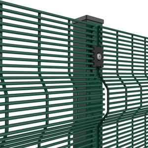 Chống trượt mạ kẽm hàng rào đường sắt PVC tráng xem chống leo lên hàng rào giá <span class=keywords><strong>358</strong></span> Bảng điều chỉnh hàng rào - Product Image 1