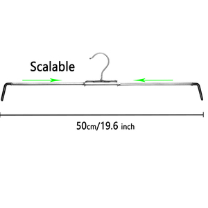 Cintres télescopiques personnalisés en gros pour jeans, jupes, pantalons, vêtements, cintres métalliques extensibles - Product Image 4