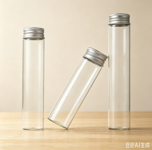 2026 Clear Glass Storage Vial Bottle Aluminium Screw Cap <b>Mini</b> Tube Container 10ml 15ml 20ml 25ml 30ml acceptable customer's logo - Product Image 3