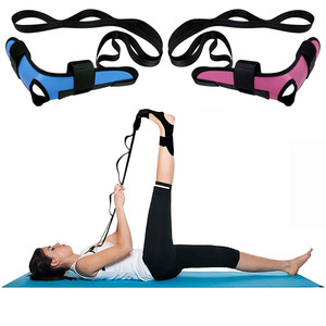 Yoga Stretching Belt Upgraded <b>Ankle</b> <b>Support</b> For Fitness Body Shaping Solid Color Manual Traction Correction Device - Product Image 1