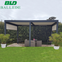 Système de toit bioclimatique en aluminium pour l'extérieur, auvent, lanterneau, persiennes, pergola motorisée rétractable