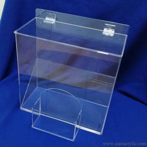 موزع سدادة أذن أوتوماتيكي من الأكريليك سدادات أذن قابلة لإعادة الاستخدام مع موزع بشعار محفور لطاولة أو مثبت على الحائط - Product Image 4