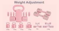 Kettlebell réglable 7 en 1 pour l'entraînement musculaire, réglage rapide, poids en acier de 5 à 44 livres pour la salle de sport à domicile