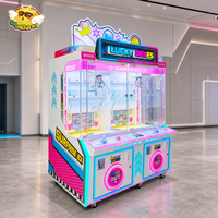 Machine à griffes métallique pour deux joueurs avec écran en acrylique transparent et deux sorties de prix pour les exploitants de salles d'arcade