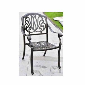 Set da Pranzo Elisabeth in Alluminio Bianco per Esterni, Mobili da Giardino, Tavolo e Sedie per Cortile e Hotel, Metallo Resistente - Product Image 6