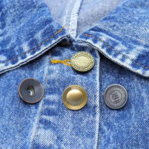 Grs jeans nút biểu tượng tùy chỉnh đồng & kẽm hợp kim kim loại nút denim áo khoác nấm vàng nút cho quần jean thiết kế <span class=keywords><strong>logo</strong></span> riêng của bạn - Product Image 2