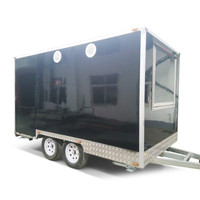 Gerobak Makanan Mobile Oven Pizza Trailer Es Krim Kustom Boba Tea Coffee Bar Burger Food Truck dengan Dapur Lengkap