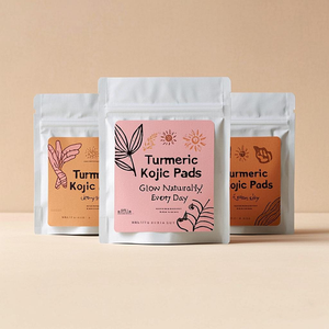 Almohadillas de limpieza facial de etiqueta privada, almohadillas exfoliantes de Ácido Kójico de cúrcuma para una piel suave y radiante - Product Image 6