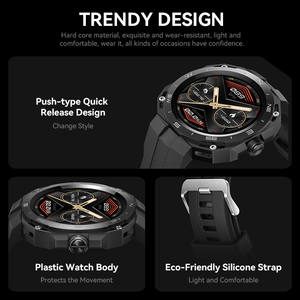 Reloj inteligente cibernético HW3, pantalla redonda, IP67, resistente al agua, monitor de sueño completamente táctil, rastreador de Actividad física deportiva, reloj inteligente - Product Image 6