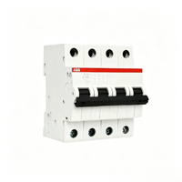 Disjoncteur miniature ABB S200 4P C 63A S204-C63 6KA pour protection de distribution électrique en armoire